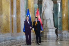 3 March 2017  National Assembly Speaker Maja Gojkovic and EU High Representative Federica Mogherini